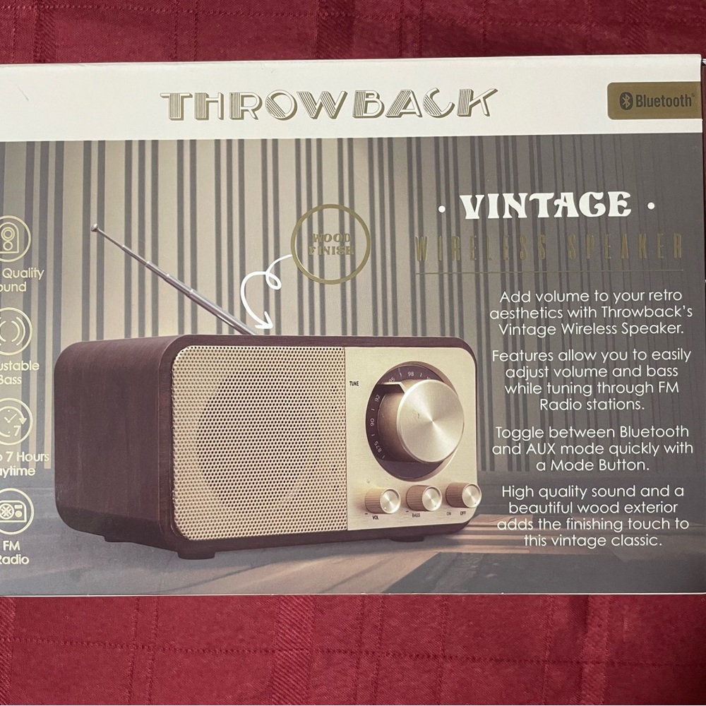 Vintage Wireless Speaker - Brown and Cream